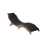 Solid Acacia Wood Sun Lounger